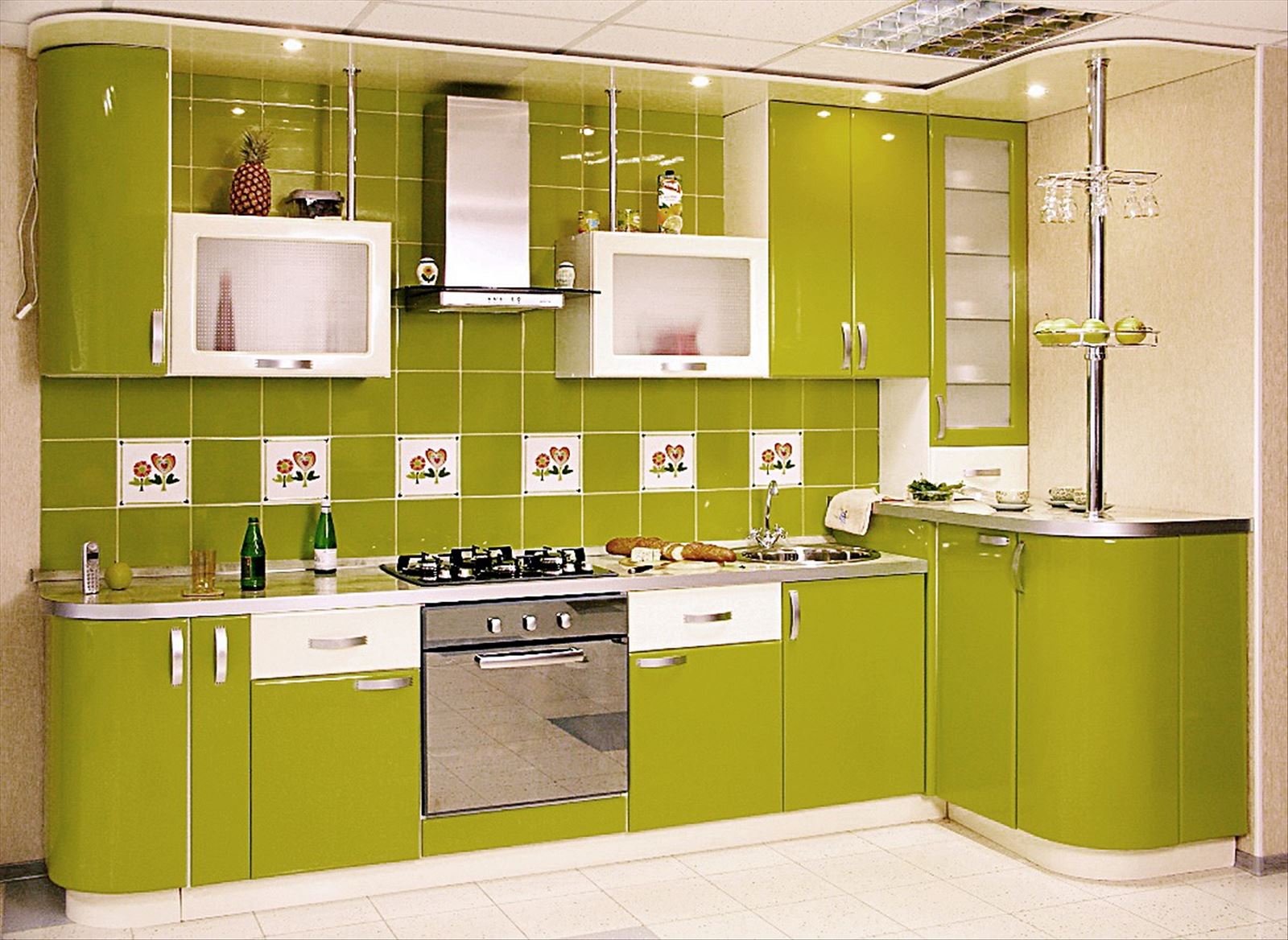 Зеленая Мебель На Кухне