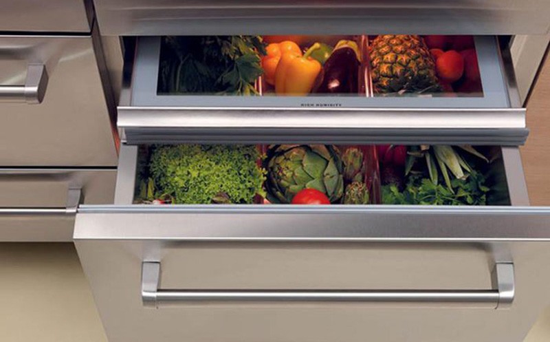 Встроенный холодильник для хранения овощей