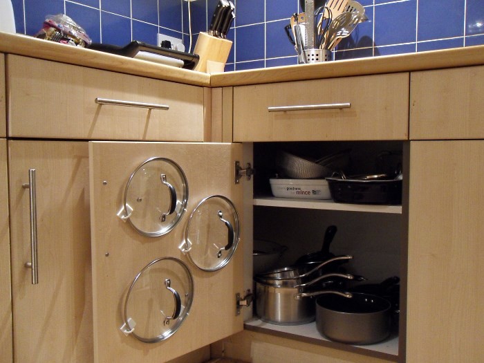 Хранение крышек, крупной посуды и жаропрочных форм