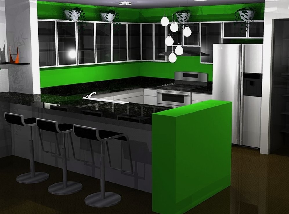 Черно зеленая кухня. Зеленая кухня. Кухня в черно зеленом цвете. Кухонный гарнитур зеленый с черным. Черно салатовая кухня.