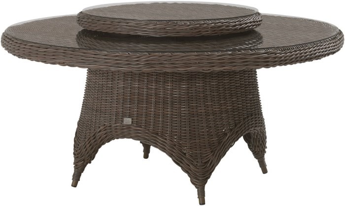Плетеный круглый стол с подставкой «ленивая Сьюзен»
