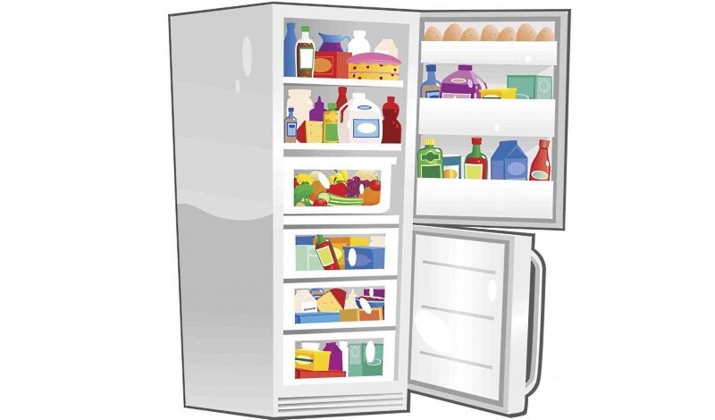 Нарисованный холодильник 