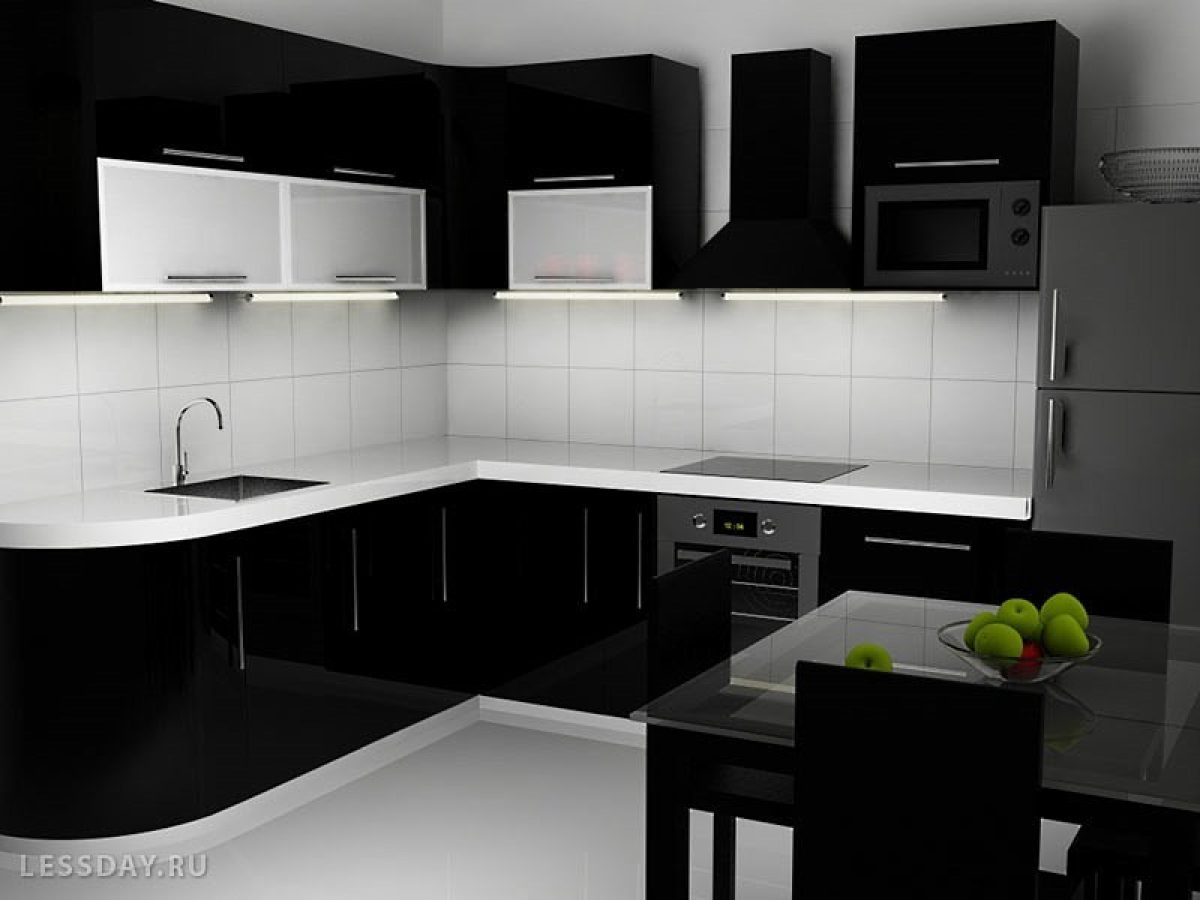 Кухня В Черно Белом Цвете Фото