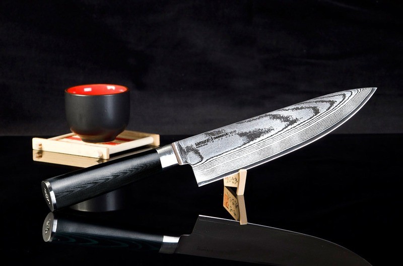 Японский нож дамасская сталь
