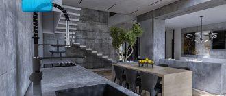 Кухня-под-бетон